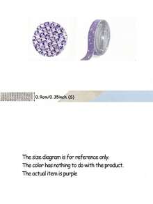 1pc DIY Rhinestone, Modern Purple Self Adhesive Garment Decoration Excipient For DIY - Purple - View 9