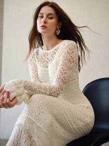 MOTF PREMIUM SLIM FIT CAMI SWEATER DRESS & SHEER LONG SLEEVE SWEATER DRESS, SPRING/SUMMER - Beige - View 5