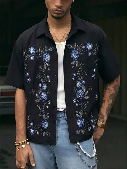  Men's AXEPEAK Casual Fashion Street Shirt