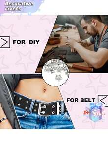 SHEIN 50 piezas de clavos decorativos en forma de estrella de cinco puntas para San Valentín, boda de San Valentín, cumpleaños, decoración de bodas - Plateado - Ver 7