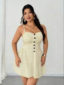 Elenzga Plus Size Sexy & Elegant Off-Shoulder Backless Beach Vacation Dress - Apricot - View 4