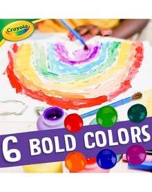 CRAYOLA Washable Paints - Assorted Colours (Pack Of 6) | Perfect For Any Arts & Crafts Needs - Easily Washable | Ideal For Kids Aged 3+ - Multicolor - View 6
