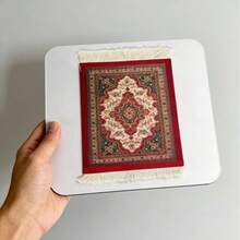 1/2 piezas Manteles individuales, Posavasos, Tapetes de café, Textiles de comedor con diseño de arte vintage con borlas francesas, Regalos de Navidad, Halloween, Vajilla para fiestas, Día de la Madre, Regalos de Eid Al-Adha - Multicolor - Ver 3