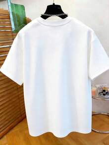 Manfinity Dauomo Men's Casual T-Shirt With Graphic Print Of The Letter R In Colors - Yellow - View 2