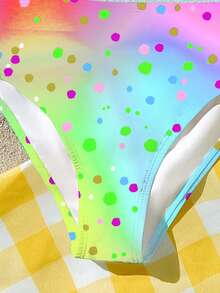 Tween Girls Casual Minimalist Camisole & Triangle Bikini Swimsuit Set, Suitable For Summer - Multicolor - View 7