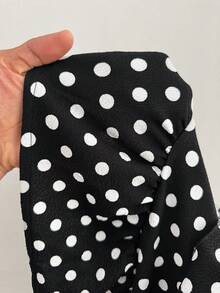 Sweetra Đầm hai dây cỡ lớn dành cho nữ, kiểu dáng cổ điển lãng mạn, họa tiết chấm bi, cổ ren, nơ bướm, viền bèo nhún đôi, thích hợp cho mùa xuân và hè, đi biển, dã ngoại, tiệc tùng, lễ hội âm nhạc, ngày Quốc khánh và tựu trường, lý tưởng cho mọi dịp. - Nhiều màu - Xem 8