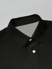 Manfinity RSRT 男士休闲时尚街头度假风骑士印花撞色短袖衬衫短裤套装，夏季 - 彩色 - 查看 4