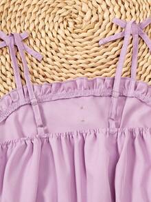 SHEIN Genkimix Kids 3件套少女休闲度假可爱碎花条纹纯色连体衣，适合多子女家庭、海滩度假、户外玩耍、上学等场合。 - 彩色 - 查看 6