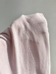 Elamini Maglietta casual da donna con scollo quadrato, arricciatura in pizzo e fiocco decorativo a contrasto di colore - Rosa - Visualizzare 7