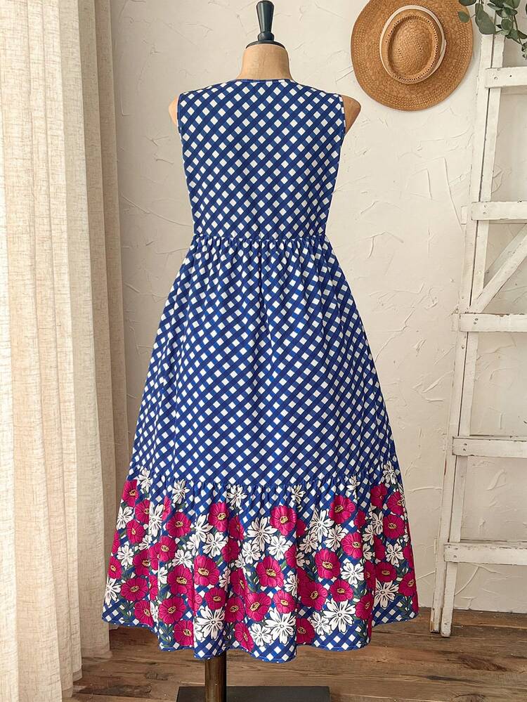 Plus Size Women's Summer Casual Vacation Country V-Neck Casual Vacation Party Allover Print  Floral Print Dress,Summer Vacation,Casual Holiday Style,Summer Outfits For Women ,Vacation Outfits Women ,Holiday Outfits For Women,Going Out Outfits,New Clothes,Simple And Fashionable For Everyday Wear,Suitable For Summer, Vacation, Daily Wear, Festival Outfits For Women,Country Concert Outfit,Beach Outfits For Women,Western Style,Flowy Dress,Gifts For Mother,Boho Dress