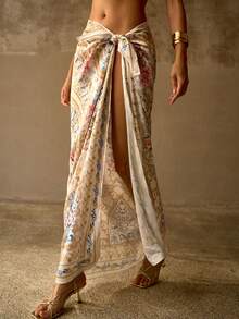 MOTF PREMIUM PRECISE & ELEGANT ALL-OVER PRINT VACATION MULTIFUNCTIONAL COVER-UP SKIRT - Multicolor - View 3