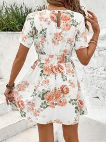 Breezaya White Floral Summer Boho Holiday Tea Party Holiday Modern Casual Pastorale Womans Dress Spring Outfit Best Selling Cute Summer Dress For Women - White - View 2