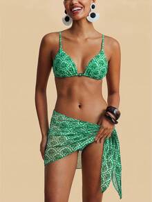Travachic Random Color Beaded Bikini Set Beach Vacation Outfits For Women Summer Bathing Suit - Multicolor - View 3