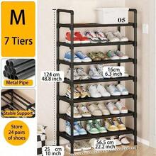 3-8 Tiers Shoe Organizer, Simple Metal Shoe Rack, Multifunctional Large-Capacity Storage Rack, Easy To Load And Unload, Save Space, Home Organization Shoes And Boots Storage Sundries, Suitable For Corridors, Closet, Entryway, Garage, Bedroom - Black - View 8