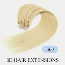 Extensiones de cabello con microenlaces nano 8D, 16-22 PULGADAS 50G/Paquete, extensiones de cabello humano con microanillas, invisibles sin rastro, cabello humano liso, microanillas de silicona invisibles fáciles de instalar, sin costuras, textura de cabello liso natural, perfecto para alargar el cabello, alargamiento del cabello con textura de cabello liso, apariencia natural del cabello - Multicolor - Ver 24