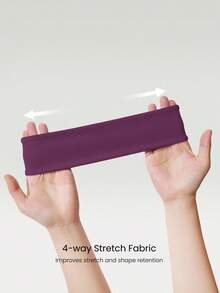 GLOWMODE Băng đô FeatherFit™ thấm hút mồ hôi, co giãn, chống trượt, thích hợp cho yoga, pilates, tập gym, luyện tập hàng ngày và hoạt động thể thao. - Bold Plum - Xem 4