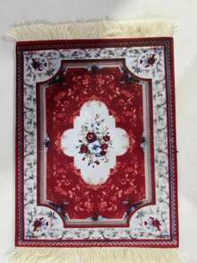 1/2 piezas Manteles individuales, Posavasos, Tapetes de café, Textiles de comedor con diseño de arte vintage con borlas francesas, Regalos de Navidad, Halloween, Vajilla para fiestas, Día de la Madre, Regalos de Eid Al-Adha - Multicolor - Ver 11