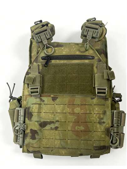 单键快拆式狩猎背心，可扩展可拆卸，激光穿孔，耐磨防撕裂，适合户外运动和活动