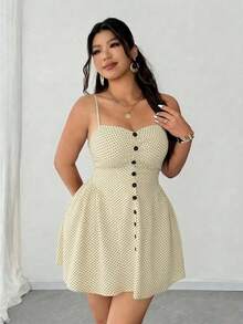 Elenzga Plus Size Sexy & Elegant Off-Shoulder Backless Beach Vacation Dress - Apricot - View 1