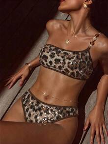 Swim Vcay Bộ đồ bơi hai mảnh gợi cảm dành cho nữ, kiểu dáng tối giản thanh lịch, thích hợp cho kỳ nghỉ biển, mùa xuân/hè. - Nhiều màu - Xem 1