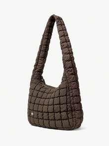 MUSERA Quilted Water-Resistant Carryall Shoulder Bag, Leisure And Casual, Sports - Brown - View 4