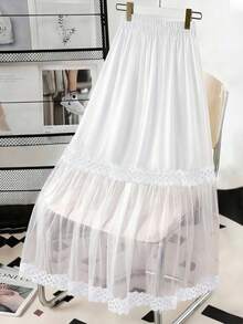 GlowEve CURVE Váy dài màu trơn thanh lịch, đa năng dành cho phụ nữ cỡ lớn - trắng - Xem 2