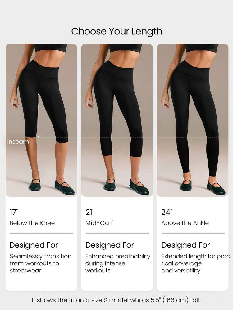 17" FeatherFit™ Peak Energy High-Waisted Side Pockets Sweat-Wicking Buttery-Soft Stretchy Leggings Low Impact Yoga Pilates Studio Gym Workout Daily Active Wear