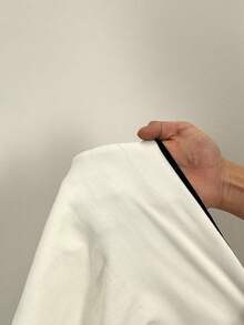 BamGleam 无缝针织饰边撞色性感连体裤 - 米色 - 查看 4