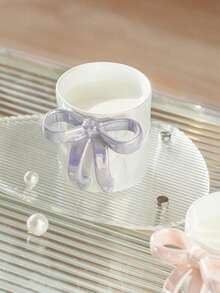 1PC Ceramic Cup With Bow Handle, Pink Bow Coffee Mug, Perfect For Friends' Gifts, Girlfriend Presents, Back-To-School Season, Christmas, Birthday, Valentine's Day, Water Cup, Or Couple's Cup - Multicolor - View 11