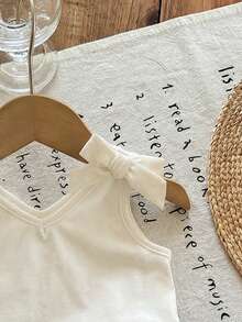 SHEIN LMoss Kids 女婴两件套：纯色针织吊带背心 + 印花雪纺迷你裙 - 彩色 - 查看 3
