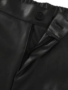GlowEve CURVE Shorts ajustés de mode de navettage pour femmes grandes tailles, , patchwork, couleur unie - Noir - Voir 6