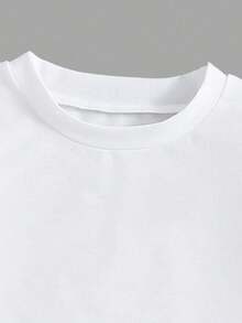 2 pièces/Set Robe de mode décontractée pour filles Printemps/Été, manches courtes, motif cœur, T-shirt à col rond manches courtes avec jupe cargo, T-shirt à col rond manches courtes doux et confortable avec leggings, convient pour le décontracté Printemps/Été, la mode de rue, le pique-nique en plein air, l'école, les fêtes, les cadeaux - Multicolore - Voir 4