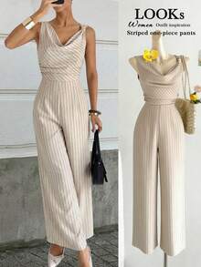 Elyressa Những bộ jumpsuit mùa hè thanh lịch được dệt thủ công bởi phụ nữ. - Màu be - Xem 1