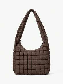 MUSERA Quilted Water-Resistant Carryall Shoulder Bag, Leisure And Casual, Sports - Brown - View 5