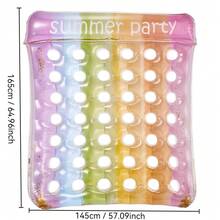 1 chiếc bè phao bơm hơi có thể tháo rời, kèm lưới che lá cây, dùng ngoài trời như ghế sofa nước/giường nổi. - Giường phao bơm hơi hai lỗ - Xem 4