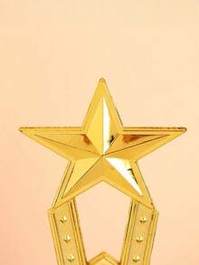 1个金色奖杯星形塑料奖杯工艺纪念品歌舞比赛奖励奖杯学校奖励用品 - 彩色 - 查看 10