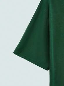 Modcrash Camiseta casual de cuello redondo con mangas de murciélago y estampado de letras para hombres, un gran regalo para un novio o esposo. Camiseta gráfica verde para hombres, camiseta con eslogan "¿Qué demonios?", camiseta gráfica unisex de ajuste relajado, adecuada para uso diario y atuendos de verano. - Verde - Ver 5