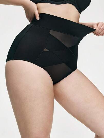 SHAPORA 1件大码女士舒适简约塑身裤，提臀收腰收腹，适合日常健身瑜伽运动