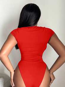 Alexandranx Body ajustado de corte slim - Rojo - Ver 2