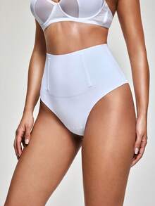 女士无缝塑身裤塑身三角裤，性感 - 白色 - 查看 4