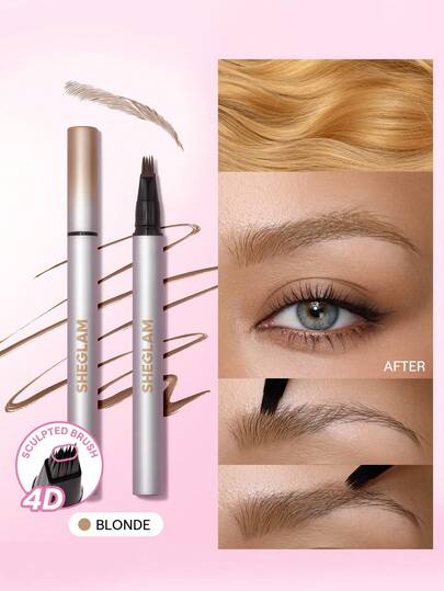 SHEGLAM Brow-Fection Micro-Stroke Lápiz Líquido para Cejas-02 Blonde Marca Belleza Maquillaje Maquullaje Cosmética para Mujeres Niñas Perfecto para Invierno Primavera Verano Ideal para Y2K Elegante Moda Adecuado para Cumpleaños Día de la Madre Regalo Fiesta Listo Mejor Color