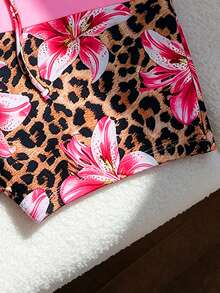 Elavelle Women's High Waist Bowknot Printed Bikini Bottom, Spring/Summer - Multicolor - View 5