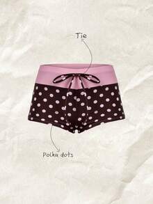 Elavelle Women's High Waist Bowknot Printed Bikini Bottom, Spring/Summer - Multicolor - View 1