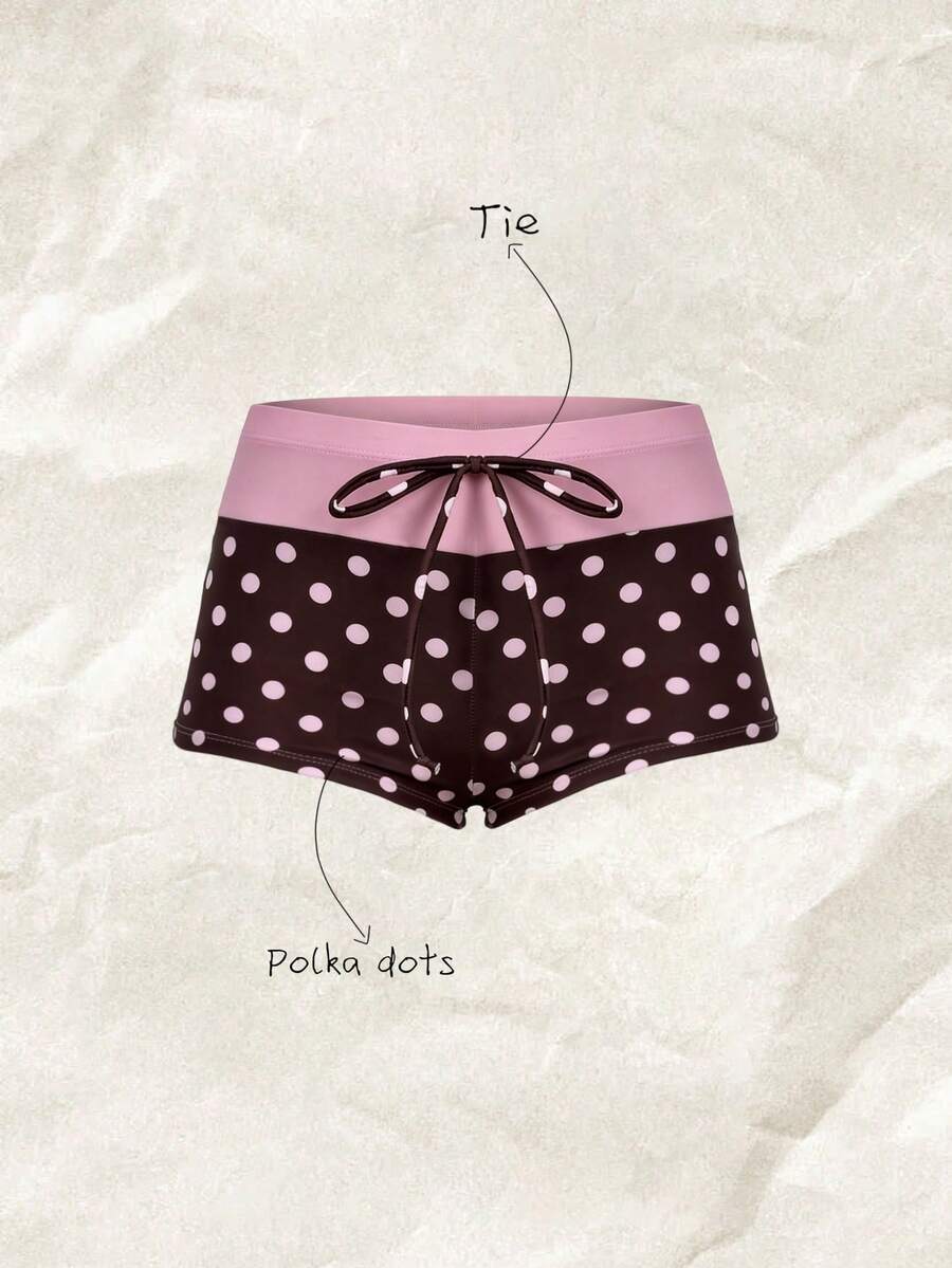 Elavelle Women's High Waist Bowknot Printed Bikini Bottom, Spring/Summer - Multicolor - View 1