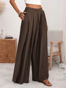 Women Pants - 咖啡棕 - 查看 7