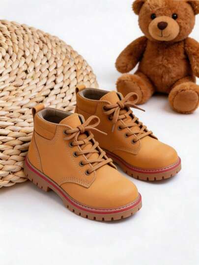 bota para niños niñas unisex tipo piel color camel capibara de excelente calidad 12 al 16 mx color básico confort Hecho en México