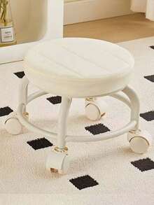 1家庭滑轮儿童学习踏脚椅小凳子矮凳懒人轮滑美缝小椅子网红板凳美缝钉移动沙发凳小凳子 - 彩色 - 查看 14