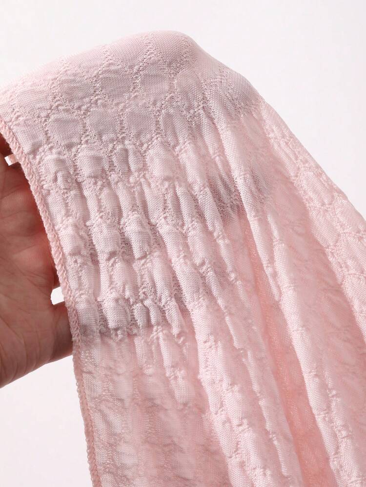 Textured Fabric Cardigan, Casual Versatile Short Sleeve T-Shirt