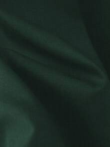 GlowEve CURVE 大码女式高腰黑色A字裙，饰有白色纽扣和白色滚边，弹性腰身，优雅大方，适合春节、情人节、春夏秋冬穿着。 - 墨綠色 - 查看 3