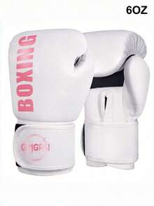 GINGPAI 1双成人粉色拳击手套，男女青少年拳击手套，专业格斗、泰拳、MMA训练耐用搏击手套 - 粉色 - 查看 8